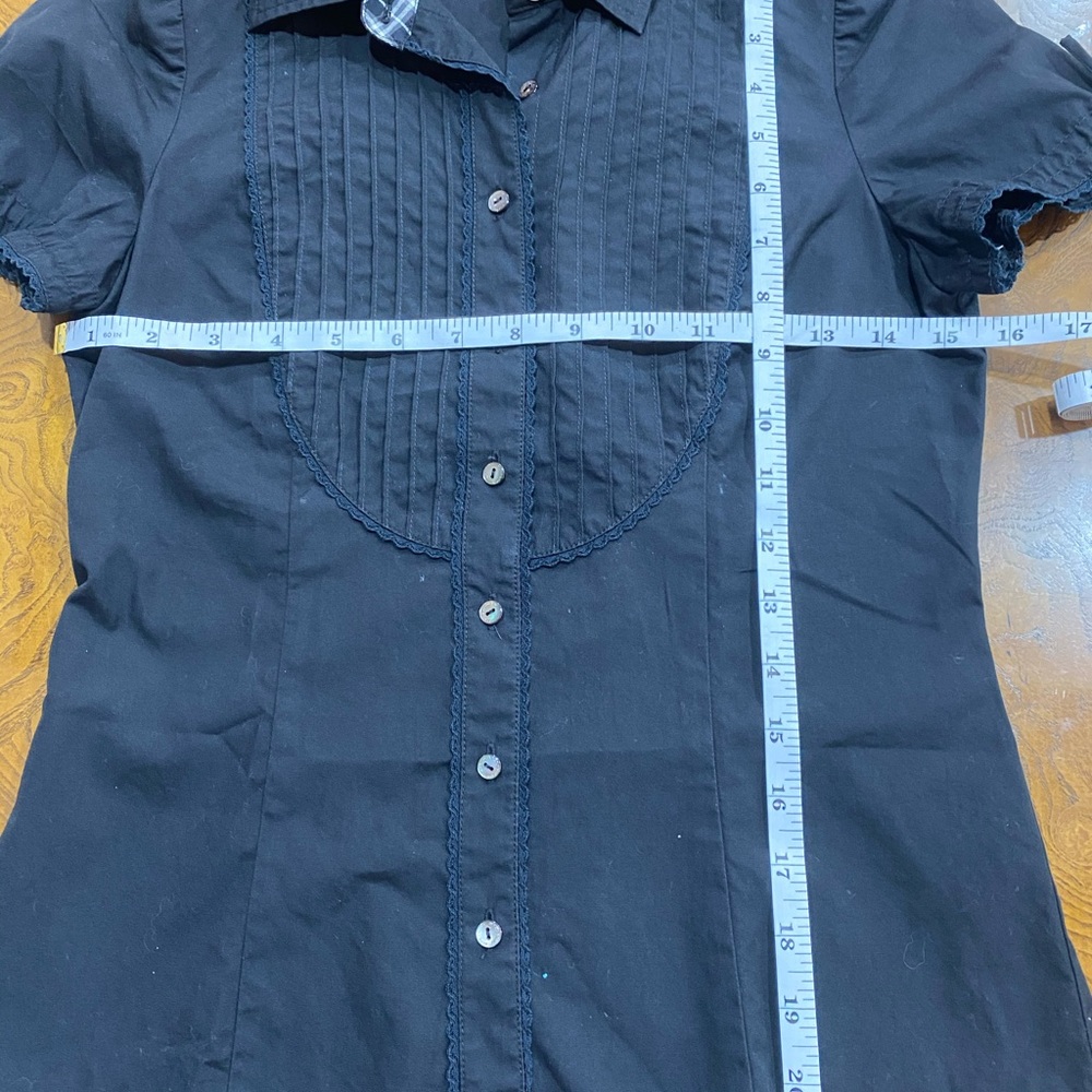 Burberry Black Button Down Top - image 6